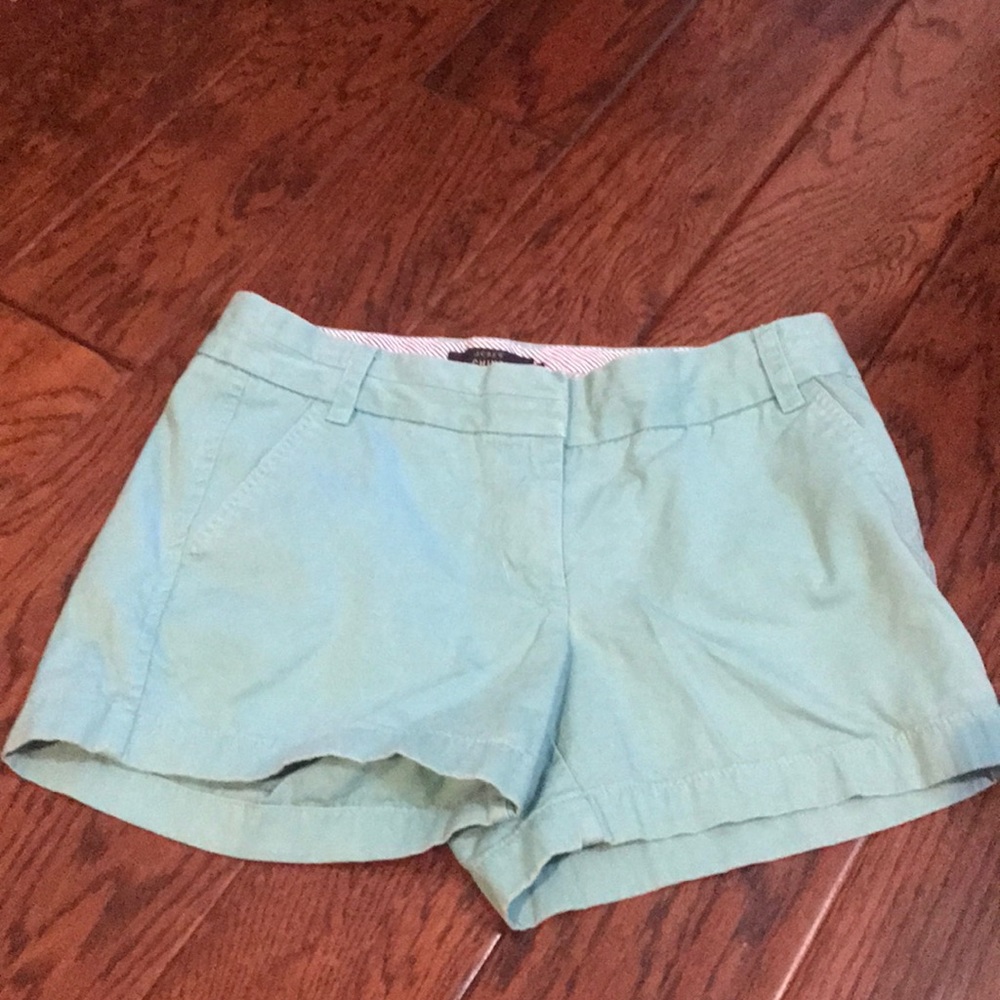 J crew teal shorts